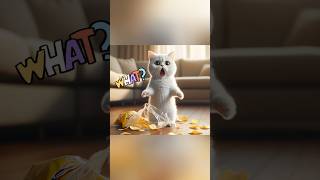 cat fails to eat potato chips cat cats [upl. by Odnaloy117]