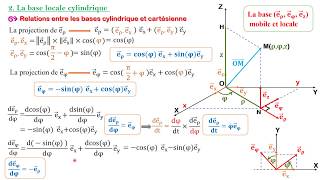 Mécanique du pointparite 4 les coordonnées cylindriques شرح سهل و بسيط [upl. by Vladamar]