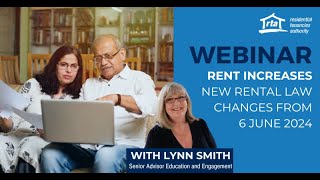 Webinar  Rent increases  New rental law changes from 6 June 2024 [upl. by Aener597]