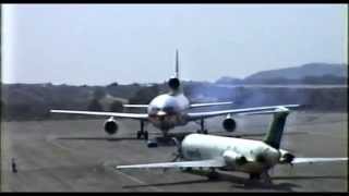 LTU Lockheed L1011 TriStar start up and take off at Kos 1992 [upl. by Toft]