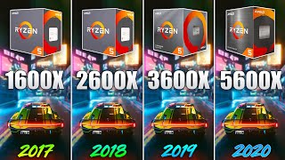 Ryzen 5 1600X vs 2600X vs 3600X vs 5600X  How Big is the Difference [upl. by Wickham]