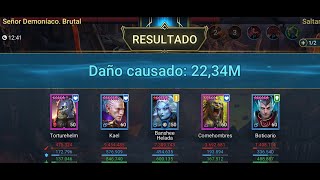 Raid Shadow Legends  Clan Boss inmortal 1 ManeaterNO Painkeeper UNM NM BRTUTAL [upl. by Lanor]