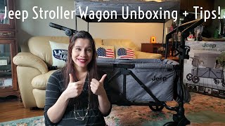 UNBOX Jeep Stroller Wagon amp Tips [upl. by Ahsiya]