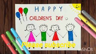 Childrens day poster making ideas 2024 childrens day drawing ideas happy childrens day 2024easy [upl. by Enrobialc415]