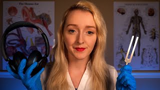 ASMR Detailed Hearing Test amp Ear Exam  Medical [upl. by Airbmak]