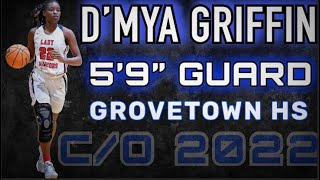 DMya Griffin 59quot Guard CO 2022 Grovetown HS 202122 Basketball FULL SZN Highlights [upl. by Naed]