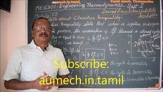 Clausius Inequality  M09  Engineering Thermodynamics in Tamil [upl. by Elleiram]