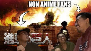 NON ANIME FANS REACT TO ATTACK ON TITAN ALL OPENING   PERTIGAAN REACT [upl. by Immij]