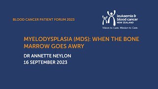 Myelodysplastic syndromes when the marrow goes awry  Dr Annette Neylon [upl. by Neahs]