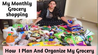 Indian Monthly Grocery Shopping Planning amp Organization  How I store Food Items in the Kitchen [upl. by Elyag]