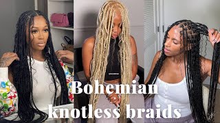 Bohemian knotless braids  Bohemian knotless braids hairstyles [upl. by Ravid]