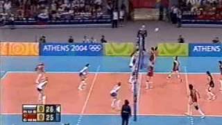 CHINA VS RUSSIA FINAL ATENAS 2004 voley femenino  set 1 [upl. by Letnahc]