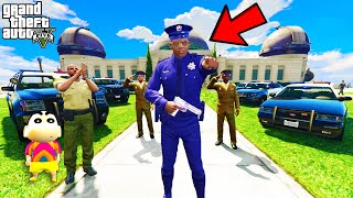 Franklin Joins THE HEAVY POLICE FORCE in GTA 5  SHINCHAN and CHOP [upl. by Yvon]