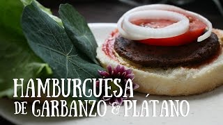 Hamburguesa de garbanzo y plátano vegan [upl. by Odnalor]