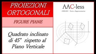 Quadrato inclinato di 45° rispetto al Piano Verticale [upl. by Romeyn]