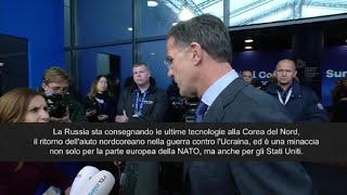 Rutte quotCon Trump affronterò minaccia alleanza Corea del NordRussiaquot [upl. by Tita]