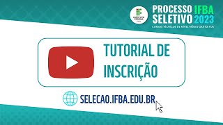 Tutorial de Inscrições IFBA PROSEL 2023 [upl. by Gleda522]