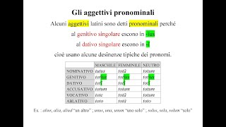 Che cosa sono gli aggettivi pronominali in Latino  La risposta in 3 minuti [upl. by Othilie]