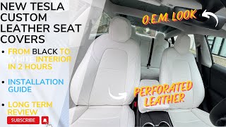 Tesla Interior Upgrade Leather Seat Covers [upl. by Tugman]