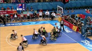 Highlights of Mens Wheelchair Basketball Final  Beijing 2008 Paralympic Games [upl. by Mallissa]