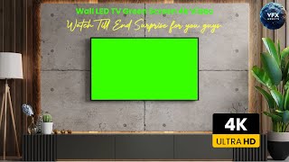 Wall LED TV Green Screen 4K Video animation viralvideo greenscreen edit tv walltv [upl. by Banerjee]