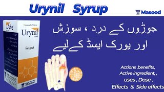 Masood Urynil syrup Homeopathic medicine benefits  Helpful for gout [upl. by Ojela]