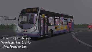 OMSI 2  Streetlite  Wantsum Bus Station  Rye Premier Inn  Route 349 [upl. by Jankell]