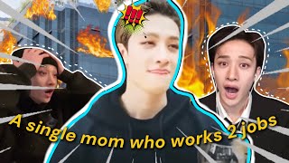 bang chan is a single mom who works two jobs [upl. by Ylrae719]