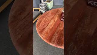 Crafting Red Travertine Table [upl. by Enyrehtac]