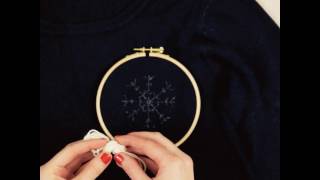 DIY  le pull brodé flocon de neige [upl. by Keen]