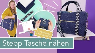 Tasche nähen StepperSteppi – kostenloses Schnittmuster [upl. by Danila]