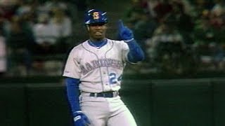 SEAOAK Griffey rips a double in first MLB atbat [upl. by Uno]