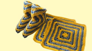 【編み物】Easy Crochet Room Shoes初心者向き簡単ルームシューズ [upl. by Liliane]