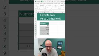 ✅ CEROS A A IZQUIERDA con FORMATO DE CELDA en excel exceltips tips [upl. by Desi380]