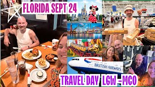 Travel day Florida September 2024 British Airways Rosen Inn International Drive Walmart and TGI [upl. by Saidee]