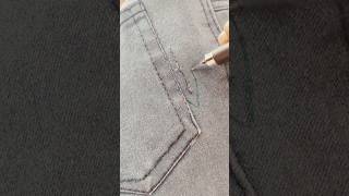 Fix Your Jeans With This Sewing Hack🧵🪡💯shorts sweinghacks youtubeshorts stitchinghacks [upl. by Morrell576]