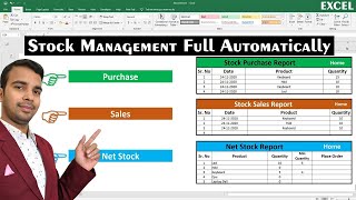 Stock Management Fully Automatically in Excel me stock menten kyse karen [upl. by Lessur]