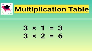 Learn 3 times table 3 times table song multiplication table class1 maths [upl. by Iramohs]