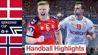 Denmark Vs Norway handball Highlights Gjensidige Cup 2024 [upl. by Buckels]