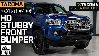 20162022 Tacoma Barricade HD Stubby Front Bumper Review amp Install [upl. by Attehcnoc]