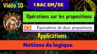 Équivalence de deux propositions — Applications — Notions de logique — 1 BAC SMSE [upl. by Plante204]