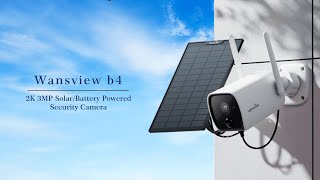 Wansview B4 2K 3MP Battery Solar WIFI Camera Review Unboxing Install Testing from allcheckout [upl. by Nare797]