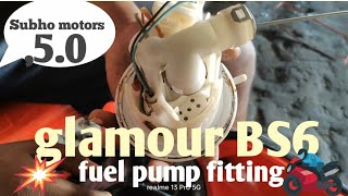 Hero Glamour bs6 FI bike fuel pump fitting 2024 modelautomobile content video🏍 [upl. by Lita]