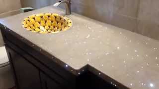 Concrete countertop wfiber optics embedded 1 of 23 [upl. by Becky160]