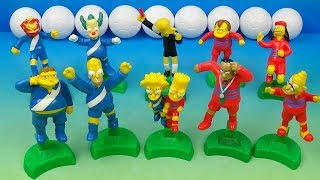 2002 The Simpsons Springfield Soccer Set of 10 Burger King Collectibles Video Review [upl. by Terena]