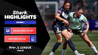 Melbourne Victory v Western United FC  Shark Highlights  Ninja ALeague 202425  Round 03 [upl. by Tatum]