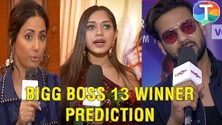 Bigg Boss 13 winner prediction by Hina Khan Jannat Zubair Vishal Aditya Singh amp other TV Celebs [upl. by Rayham]