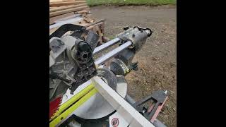 Ryobi 18V cordless sliding compound miter saw review [upl. by Edalb696]