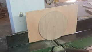 Finishing wood circles on the rapo machine [upl. by Earb]