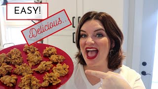 CORNFLAKE COOKIE RECIPE  Easy No Bake Peanut Butter Goodies [upl. by Assilanna74]